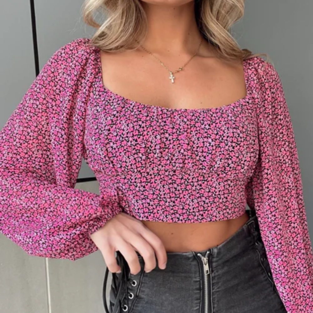 Little Bit Sassy Floral Top - Size M